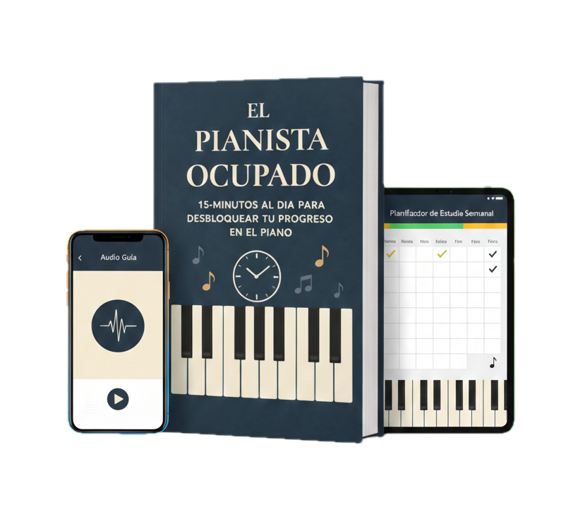 Mockup completo El Pianista Ocupado con bonus