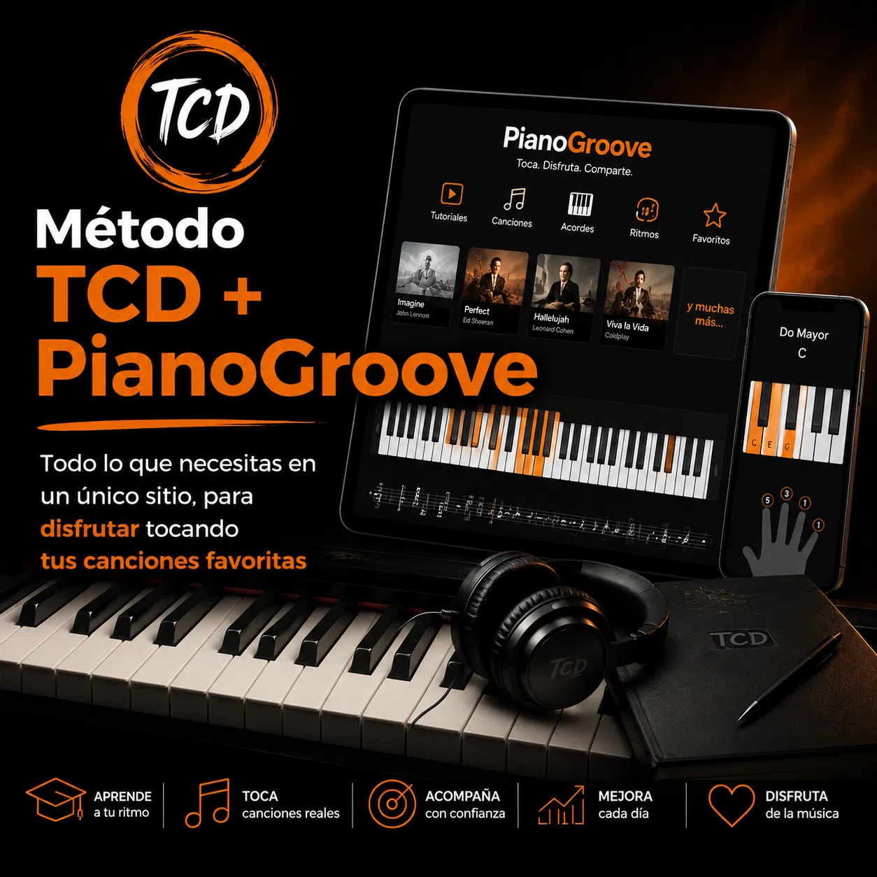 Método TCD + Piano Groove App (Oferta de Lanzamiento)